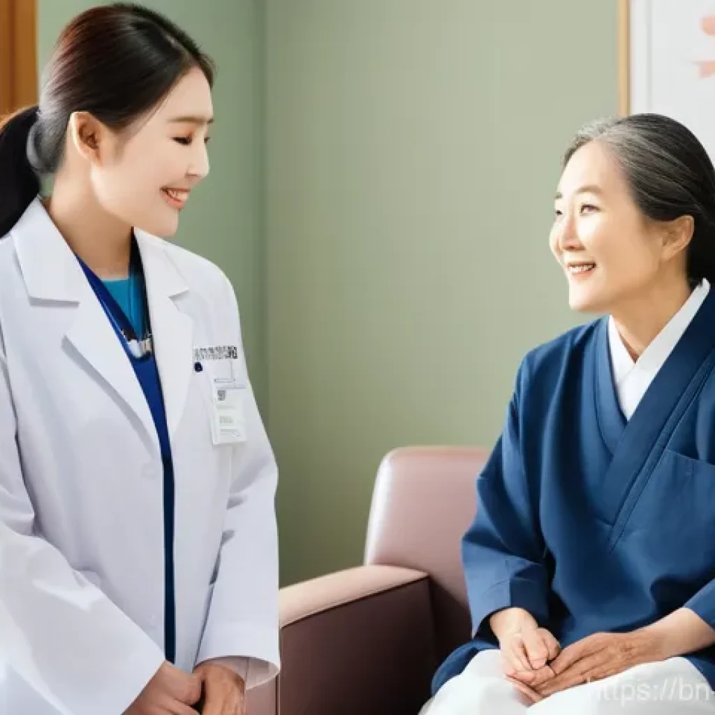 한의사 창업 비용 및 절차 - **Prompt:** A compassionate female Korean Traditional Medicine Practitioner (Hanuisa) with a warm sm...